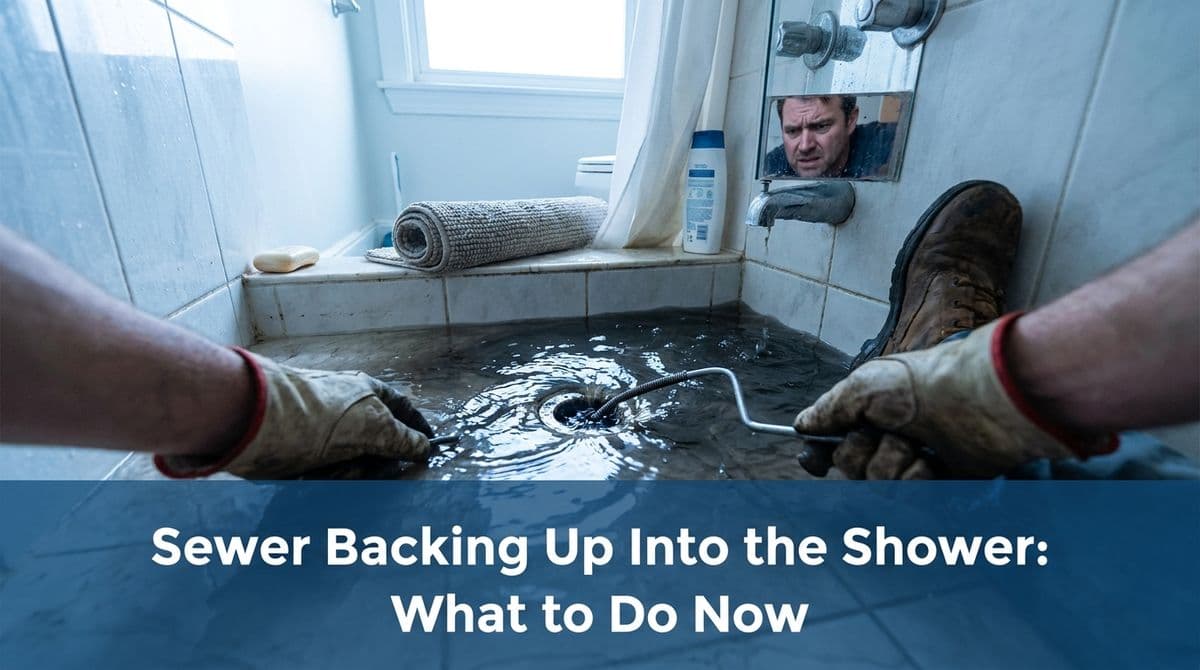 Sewer Backing Up Into the Shower: What to Do Now image