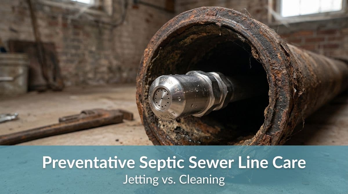 Preventative Septic Sewer Line Care: Jetting vs. Cleaning image