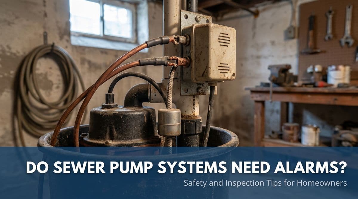 Do Sewer Pump Systems Need Alarms Before Inspection? image