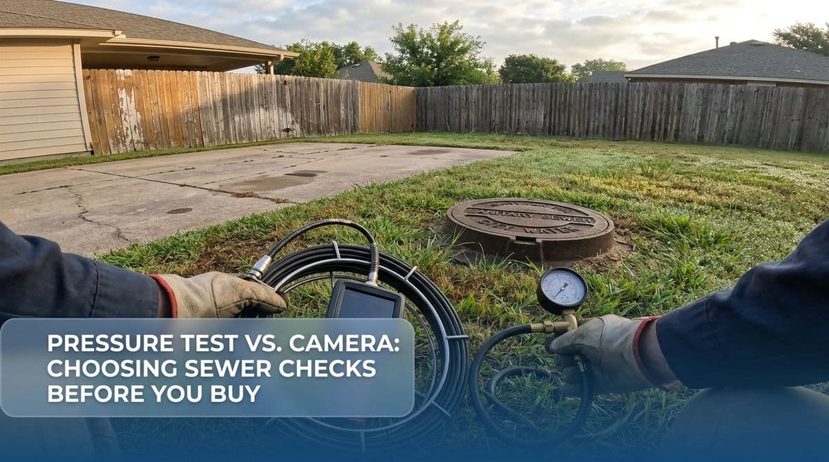 Pressure Test vs. Camera: Choosing Sewer Checks Before You Buy image